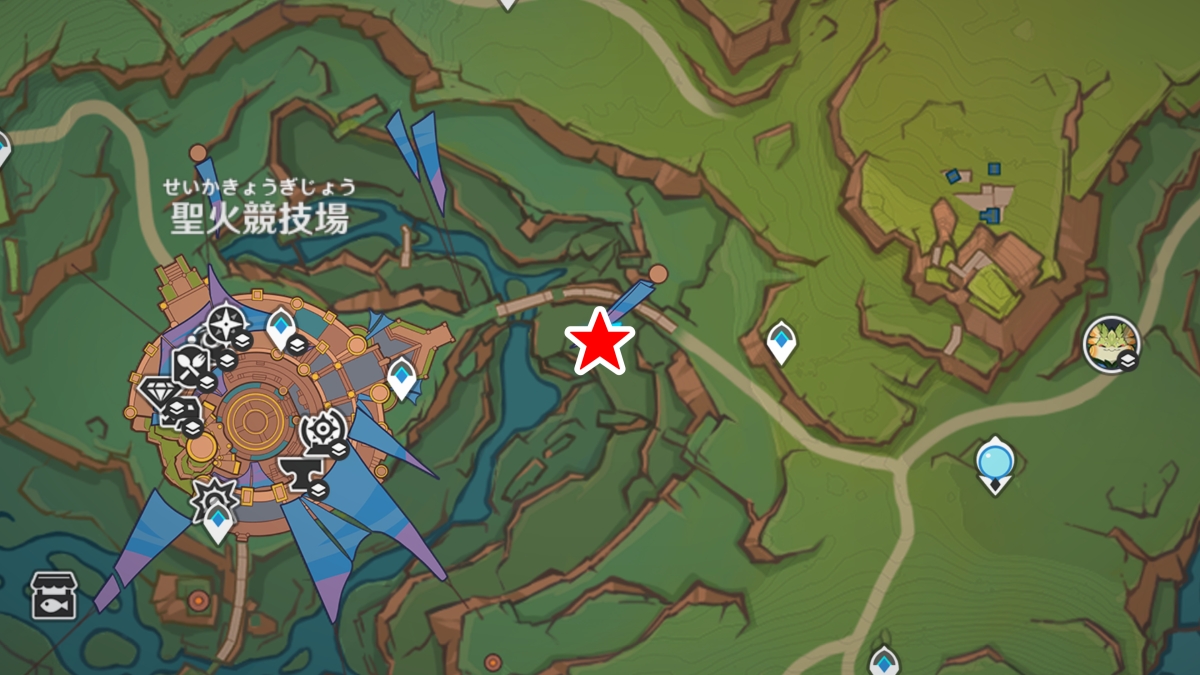 万火のほとぎの隠し宝箱の場所|ユムカ竜に変身した後、挑戦をクリアすると宝箱が出現