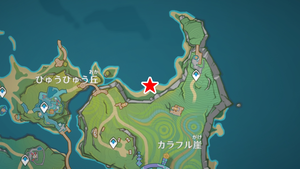 のびのびリゾートの「隠し宝箱」の場所