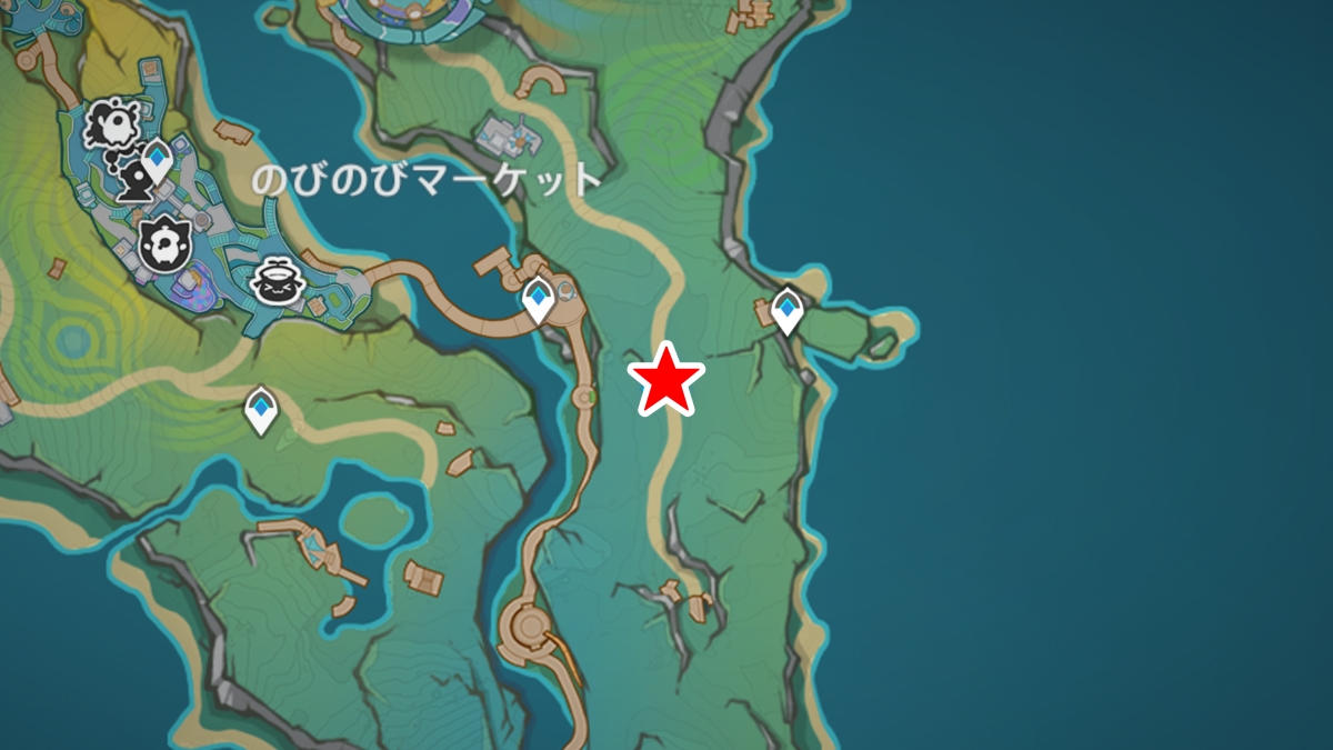 のびのびリゾートの「隠し宝箱」の場所
