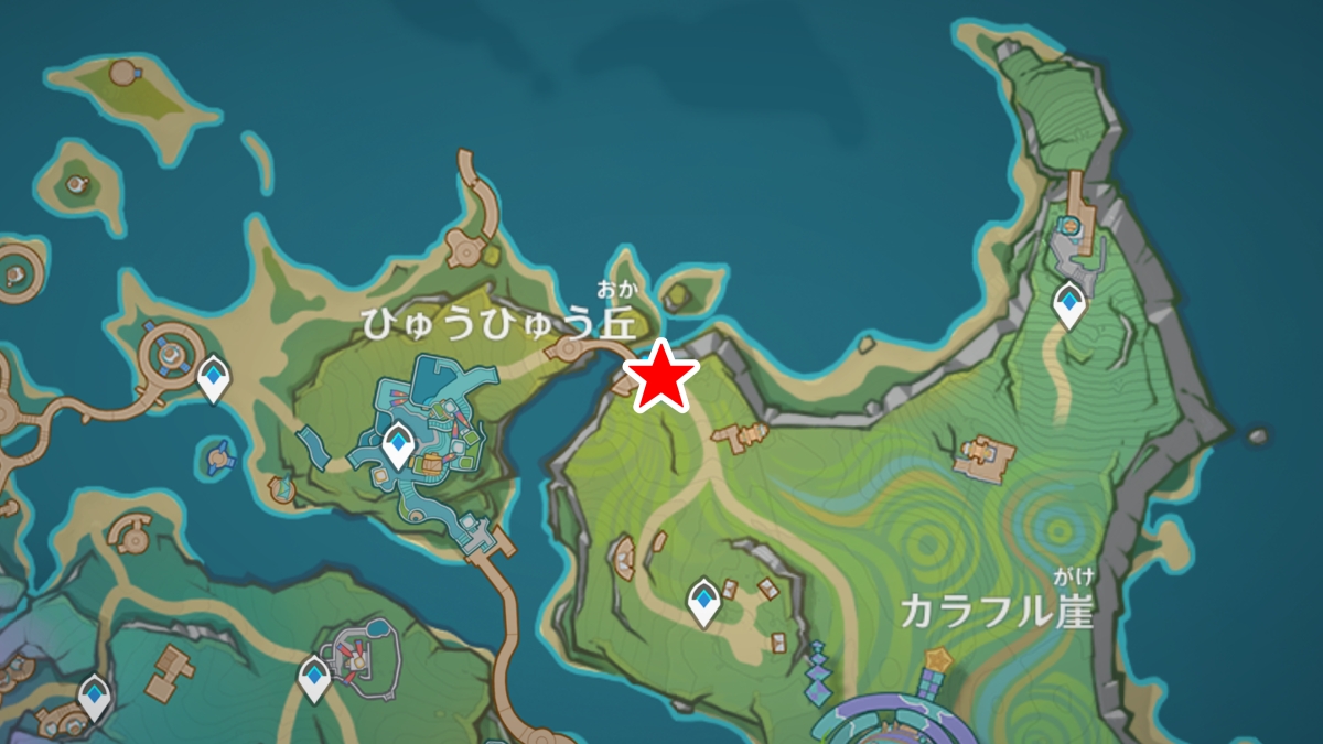 のびのびリゾートの「幻写霊」の場所