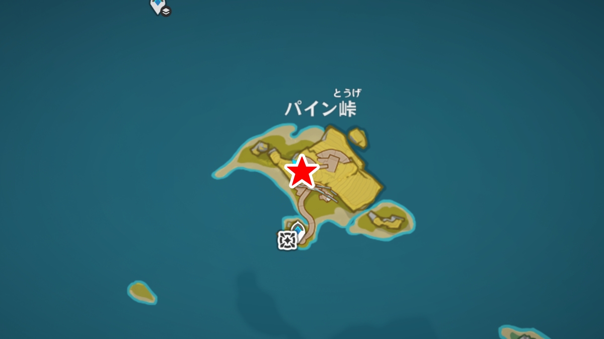 のびのびリゾートの「炎神の瞳」の場所