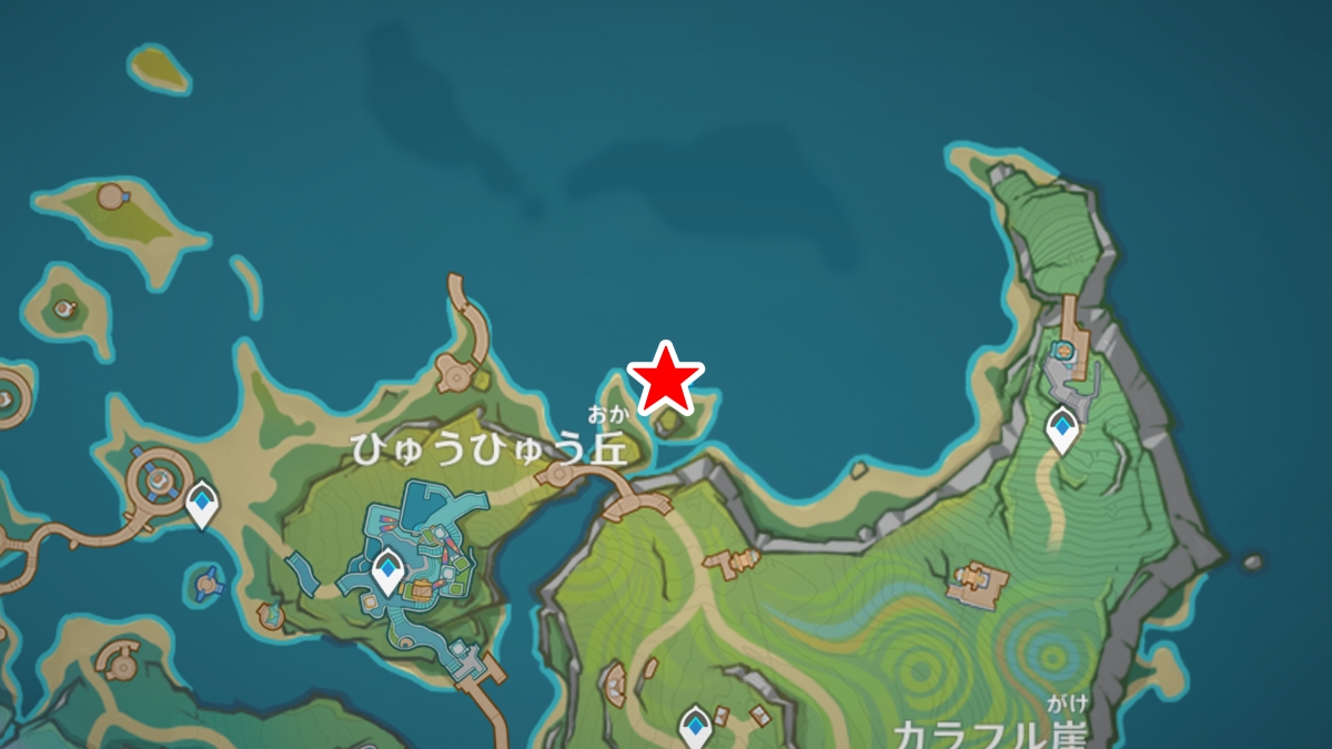 のびのびリゾートの「隠し宝箱」の場所
